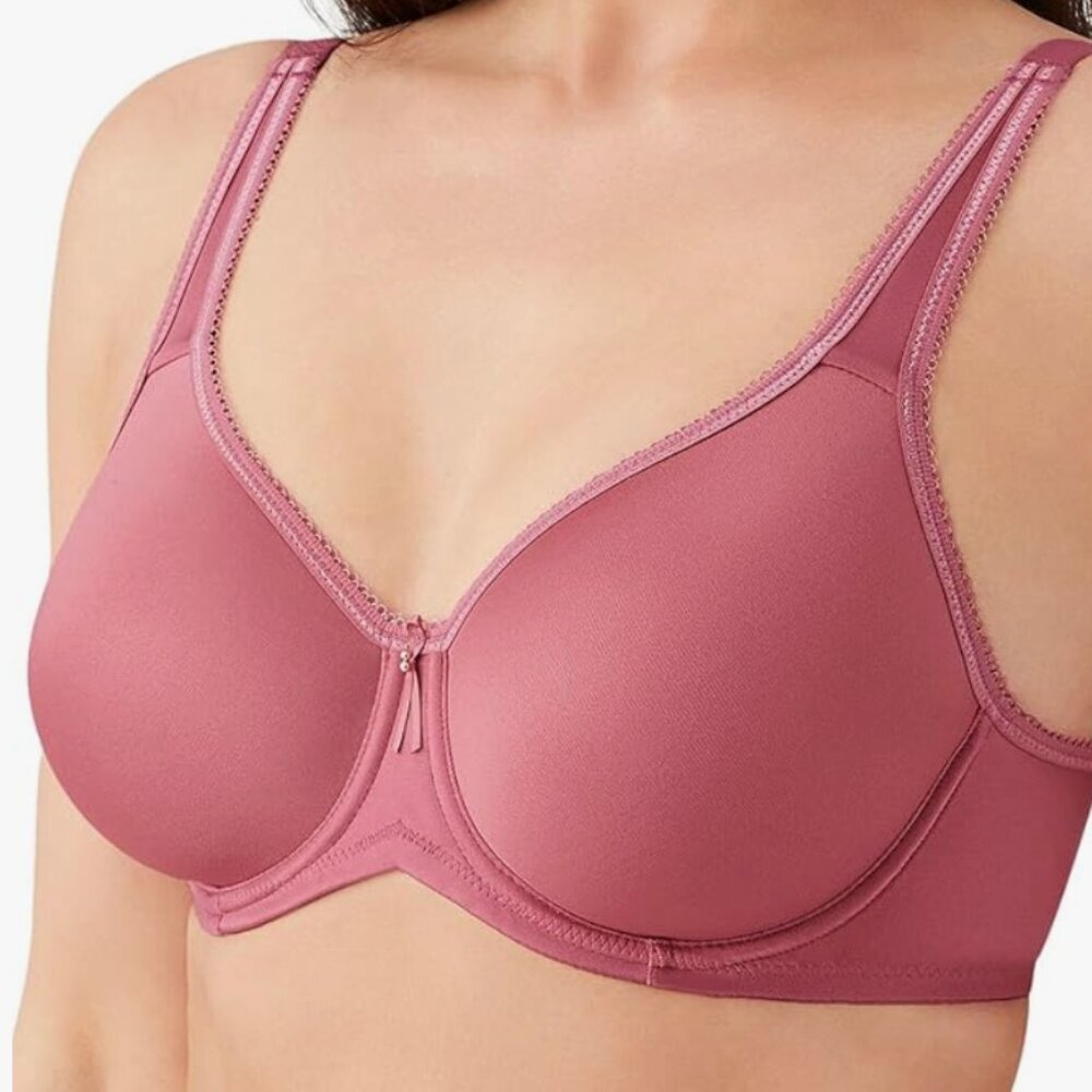 NWT WACOAL Women's Basic Beauty Underwire Full Coverage T-Shirt Bra rose wine